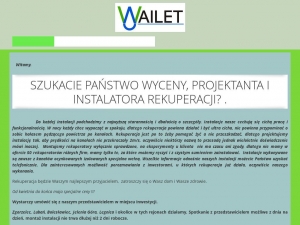 Wailet to rekuperacja na Dolnym Śląsku